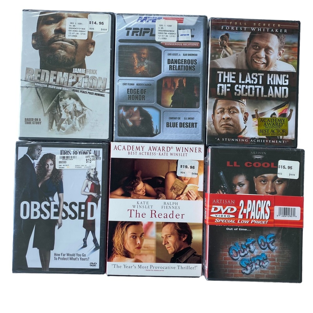 DVD NEW Drama‎ Thriller Lot of 7 Redemption Obsessed Reader King Scotland Sealed